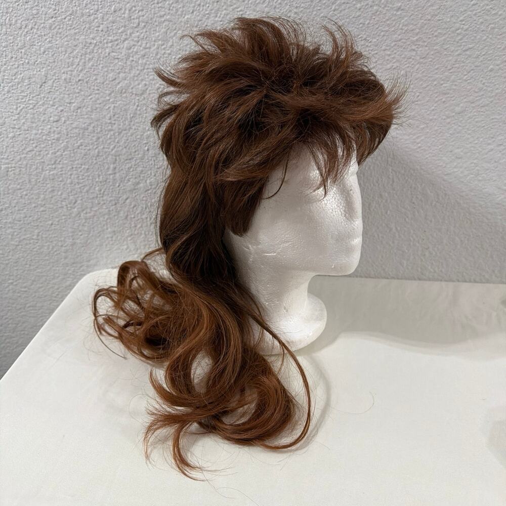 Brown Mullet Wig - Cosplay, Costume, Party